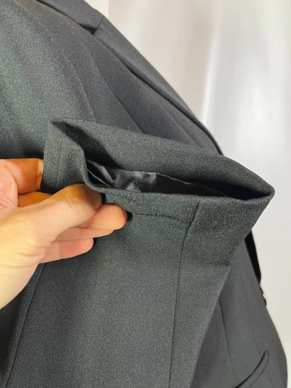 Kasper Size 16 Black Blazer Suit Jacket Button-Front Classic